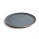 Plato redondo borde pequeño azul granito de 265mm