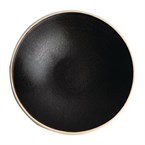 Cuenco cónico llano negro Delhi borde sin esmaltar Olympia Canvas 200mm 