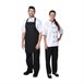 2 delantales peto poli/algodón negros Nisbets Essentials