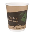 Vaso compostable bebidas calientes doble pared Fiesta Green 227ml (Caja 500) 