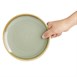 Plato redondo Olympia Kiln Coupe verde musgo 178mm (Caja 6)