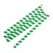 Canutillo de papel compostable rayas verdes para smoothies Fiesta Green (Caja 250)