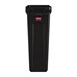 Contenedor Rubbermaid Slim Jim negro con canales de ventilación 87Ltr