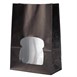 Bolsa reciclable para sándwich Colpac papel negra con ventanilla (Caja 250)