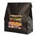 Bolsa reciclable para sándwich Colpac papel negra con ventanilla (Caja 250)