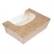 Envase compostable para ensalada Colpac papel kraft plegable con ventanilla de acetato 825ml