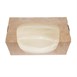 Envase compostable para ensalada Colpac papel kraft plegable con ventanilla de acetato 825ml