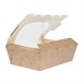 Envase compostable para ensalada Colpac papel kraft plegable con ventanilla de acetato 825ml