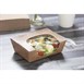 Envase compostable para ensalada Colpac papel kraft plegable con ventanilla de acetato 825ml