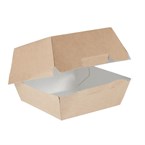 Envase compostable de hamburguesa Colpac papel kraft grande 135mm (Caja 250)