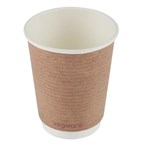 Vaso compostable bebidas calientes Vegware doble pared 340ml (Caja 500)