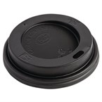 Tapa negra para vasos bebidas calientes Fiesta 225ml (Caja 1000)