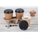 Tapa negra para vasos bebidas calientes Fiesta 225ml (Caja 1000)