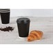 Tapa negra para vasos bebidas calientes Fiesta 340ml y 455ml (Caja 1000)
