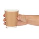 Vaso doble pared para bebidas calientes papel kraft Fiesta 225ml (Caja 25)