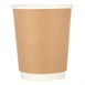 Vaso doble pared para bebidas calientes papel kraft Fiesta 225ml (Caja 25)