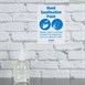 Cartel autoadhesivo tamaño A5 "Punto de desinfección de manos".