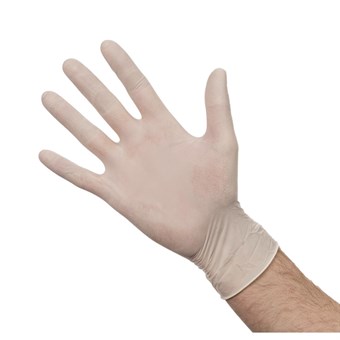 Guantes de látex empolvados