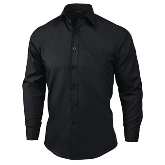 Camisa unisex Uniform Works manga larga negra