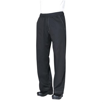 Pantalón ancho Chef Works Cool Vent unisex negro