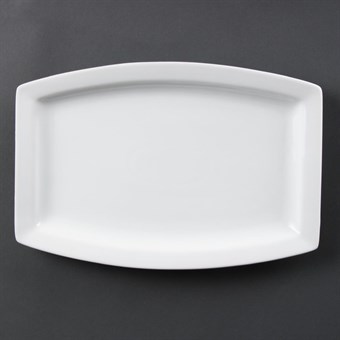Plato rectangular blanco Olympia
