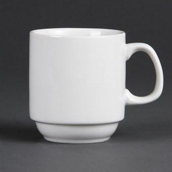 Tazas apilables blancas 284ml Olympia
