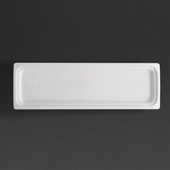 Recipiente Gastronorm tamaño dos cuartos blanco 30mm Olympia