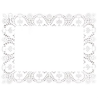Blondas de papel Fiesta rectangulares 300 x 400mm