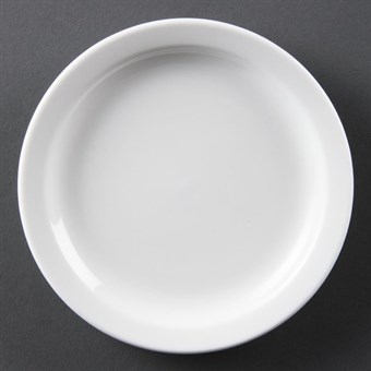 Platos llanos borde estrecho Olympia blancos 150mm