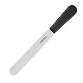 Cuchillo espátula con hoja recta Hygiplas 20,5cm negro