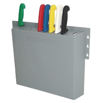 Estante de pared plástico para cuchillos Hygiplas 14 ranuras