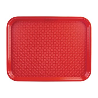 Bandeja de plástico para fast food Kristallon grande roja
