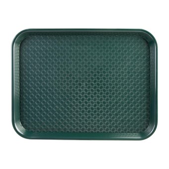 Bandeja de plástico para fast food Kristallon grande verde