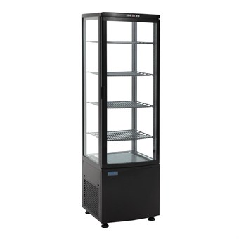 Vitrina frigorífica Polar Serie C con puerta curva de vidrio
