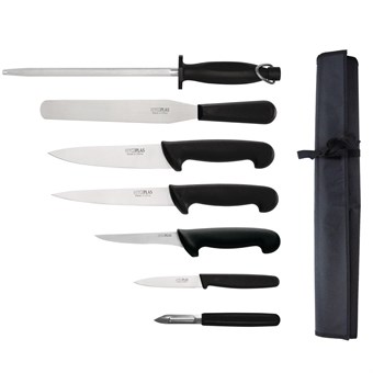 Juego de cuchillos Hygiplas con cuchillo cocina 20cm y estuche