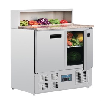 Mostrador de preparación de pizza refrigerado Polar Serie G 288L