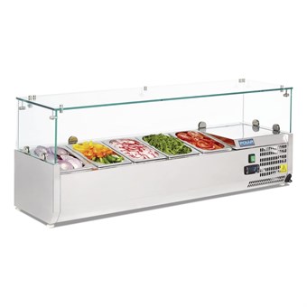 Vitrina frigorífica para ingredientes Polar Serie G 5 cubetas GN1/4