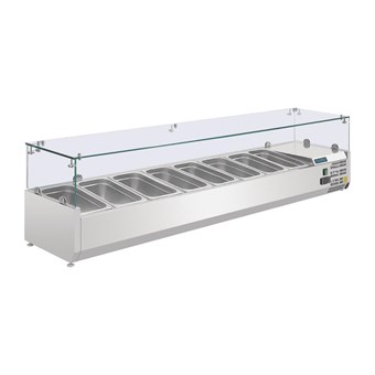 Vitrina frigorífica para ingredientes Polar Serie G 8 cubetas GN1/4