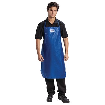 Delantal de nylon Burnguard QuicKlean azul