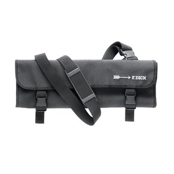 Bolsa textil enrollable para cuchillos negra y tira 11 ranuras Dick
