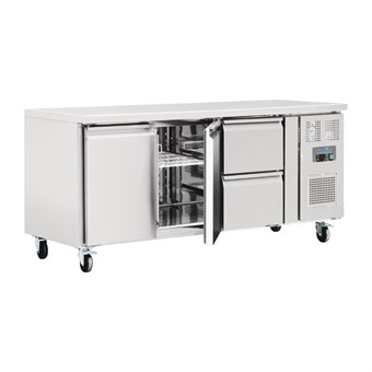 Mostrador frigorífico Polar Serie U de 2 puertas y 2 cajones de 417Ltr