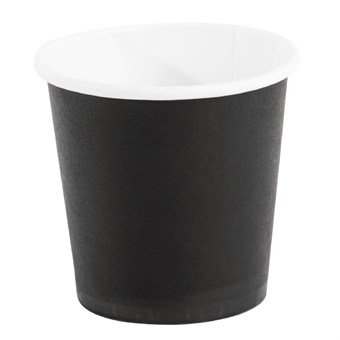 Vasos desechables para espresso negros Fiesta 114ml x1000