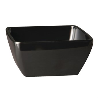 Bol cuadrado de melamina APS Pure negro 190mm