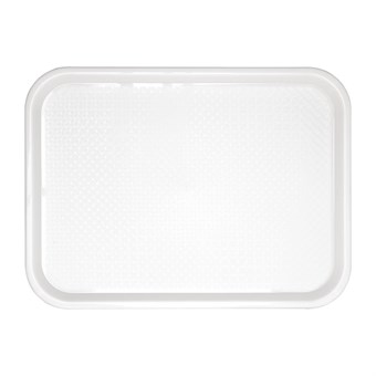 Bandeja de plástico para fast food Kristallon grande blanca