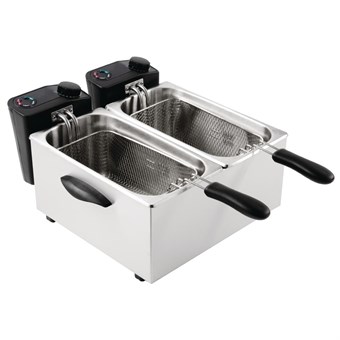 Freidora doble para sobremesa de uso no intensivo Caterlite 2x 3,5L