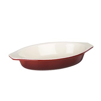 Fuente de hierro ovalada para gratinar Vogue 650ml rojo
