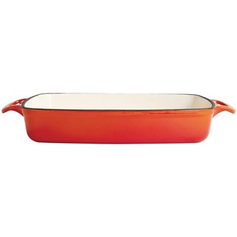 Fuente de hierro rectangular Vogue naranja 2,8L