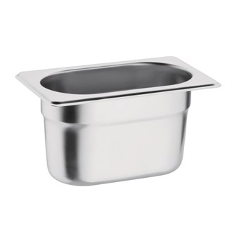 Recipiente Gastronorm acero inoxidable tamaño un noveno 100mm Vogue