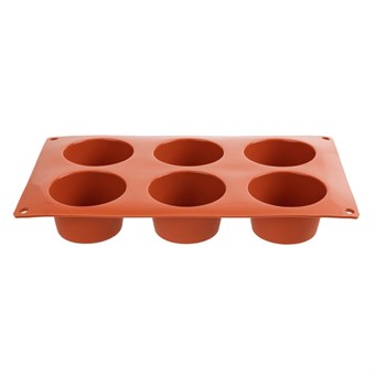 Molde de silicona x6 muffins Pavoni