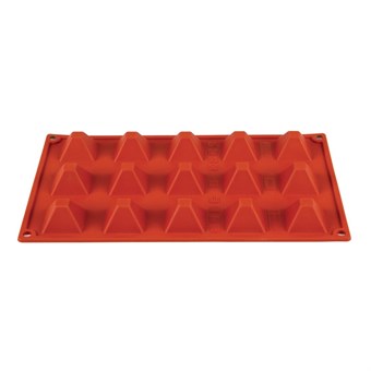 Molde pirámide de silicona x15 Pavoni